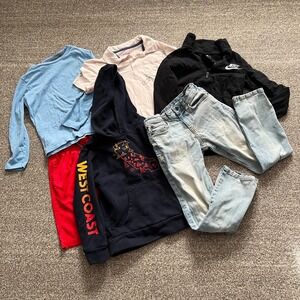 Boys Size 6/7 Clothing 6 Pieces Jeans Hoodie Shorts Polo Shirt Cat and Jack Nike